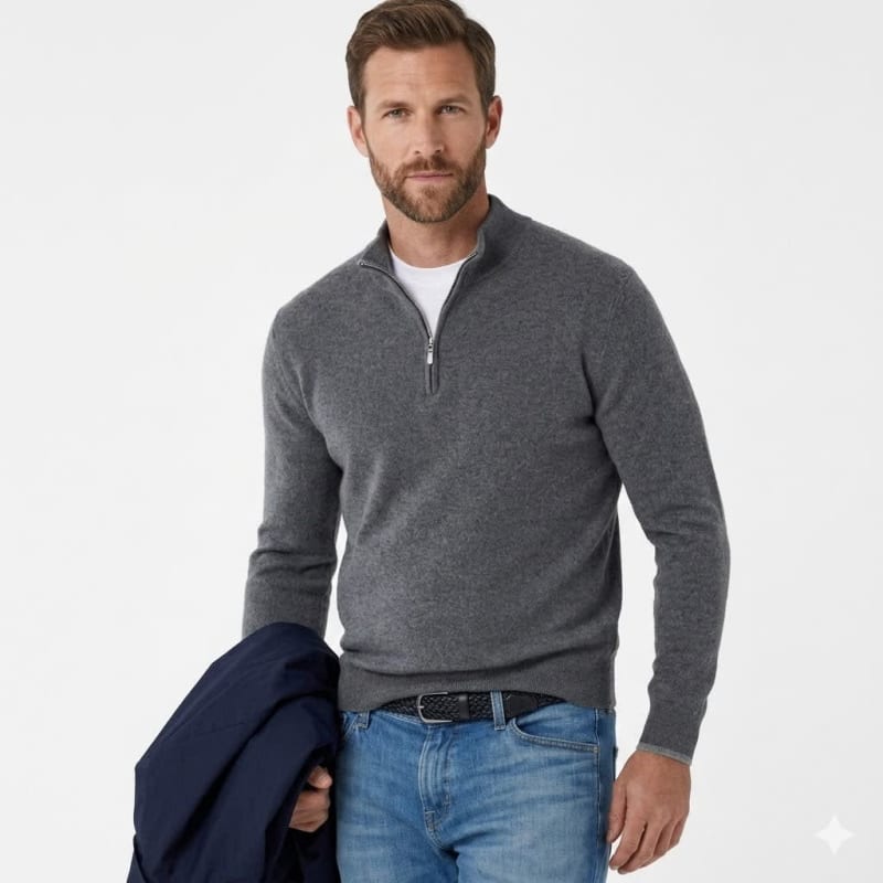 Men's Half Zip Knit Jumper | Glenn_1