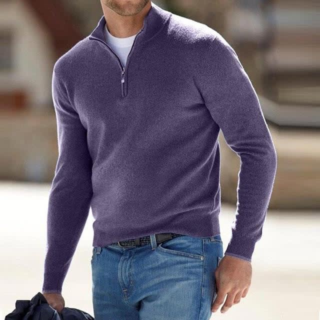 Men's Half Zip Knit Jumper | Glenn_9