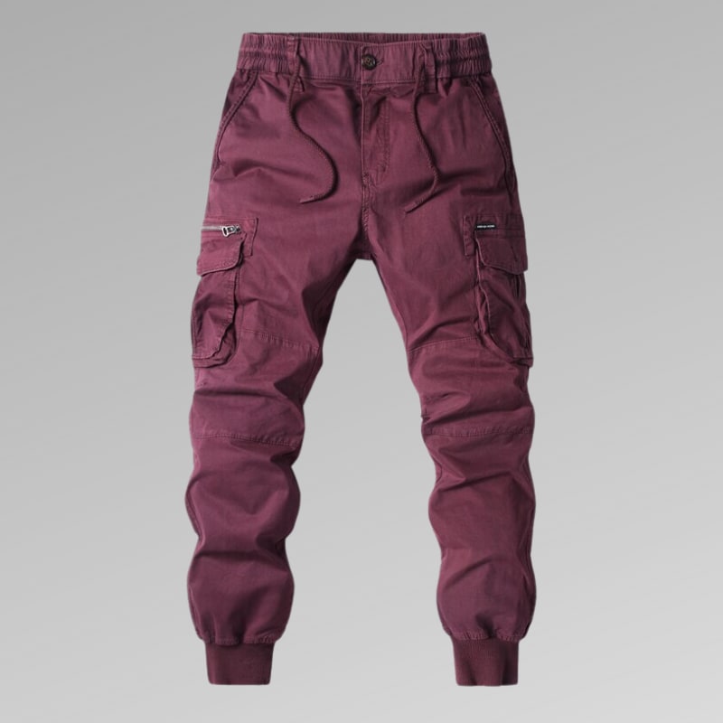 Men's Cotton Drawstring Cargo Trousers | Giles_6