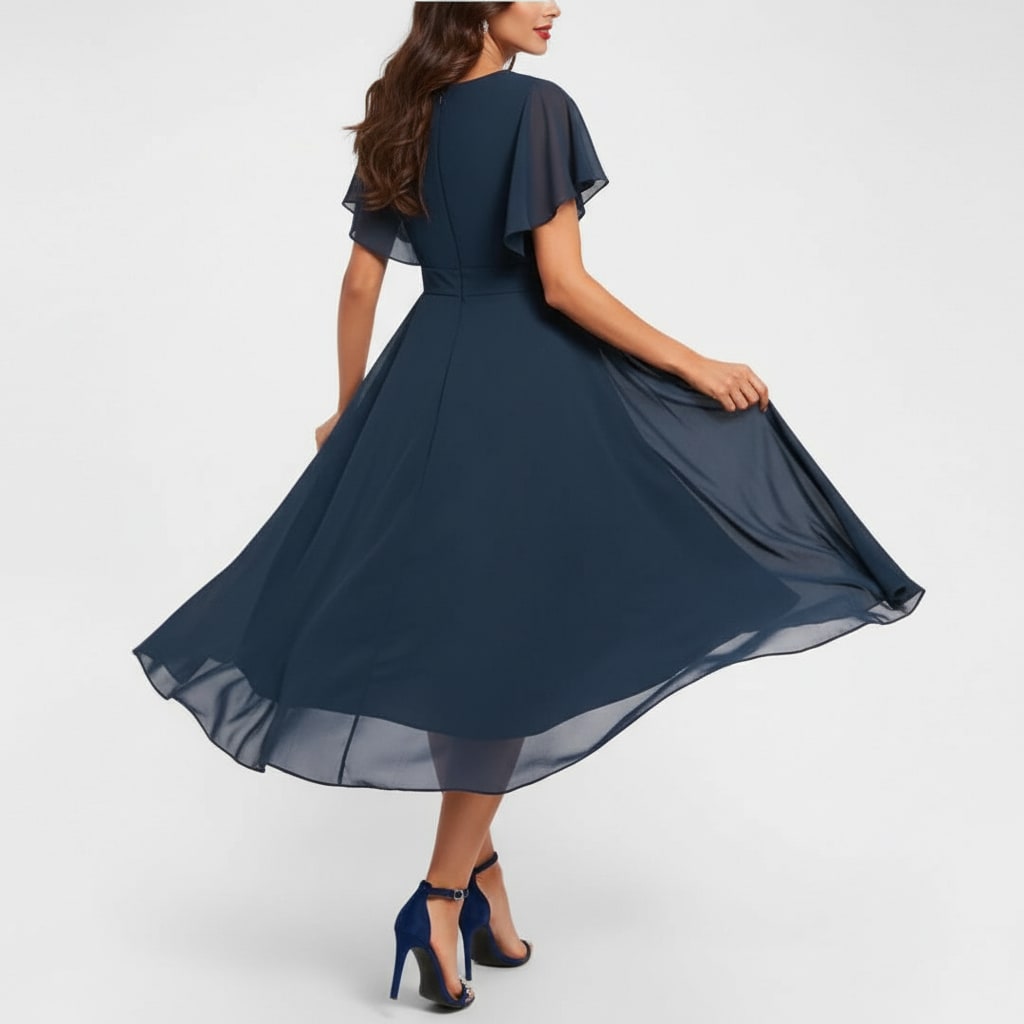 Women's Flutter Sleeve Homecoming Dress | Monica Watson_2