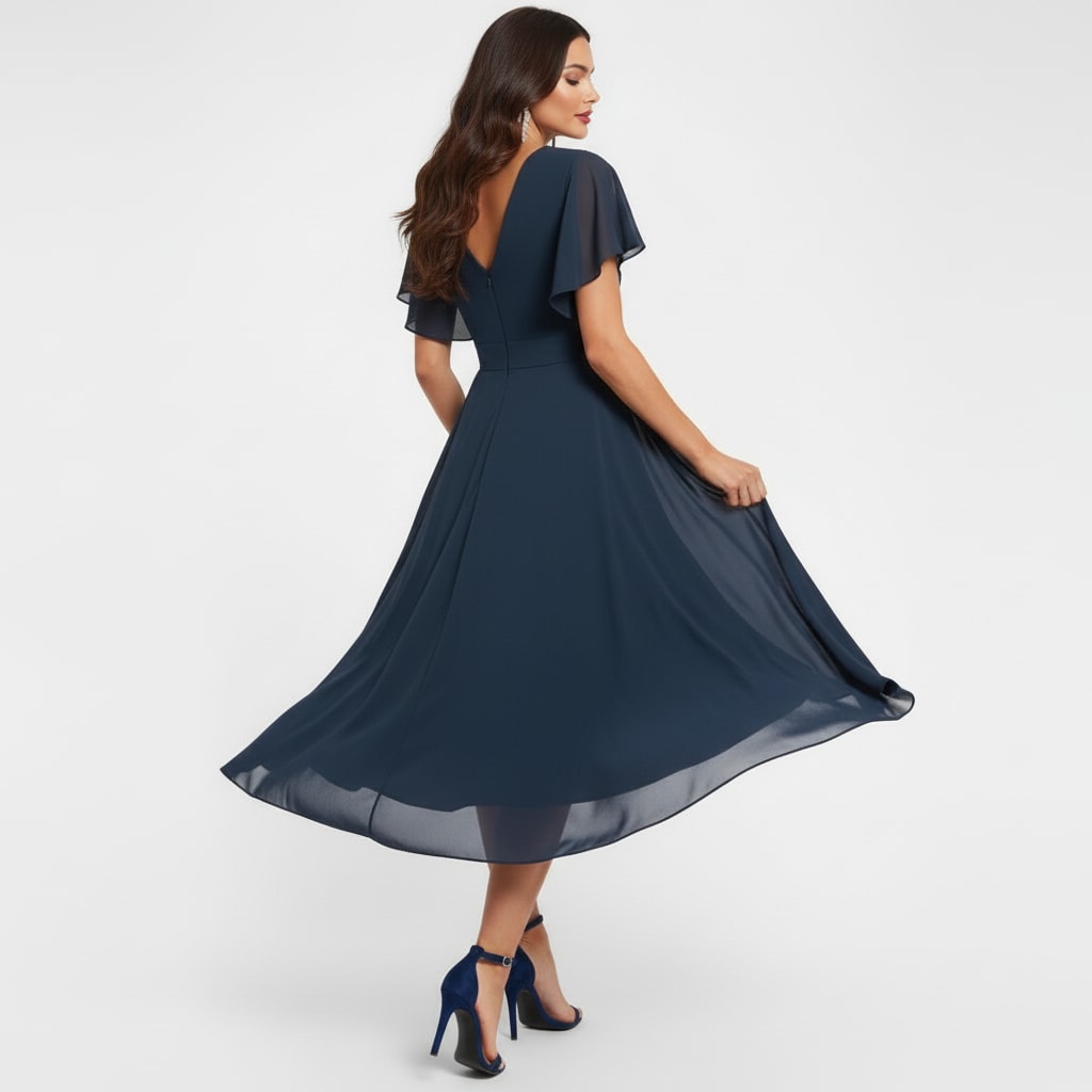 Women's Flutter Sleeve Homecoming Dress | Monica Watson_4