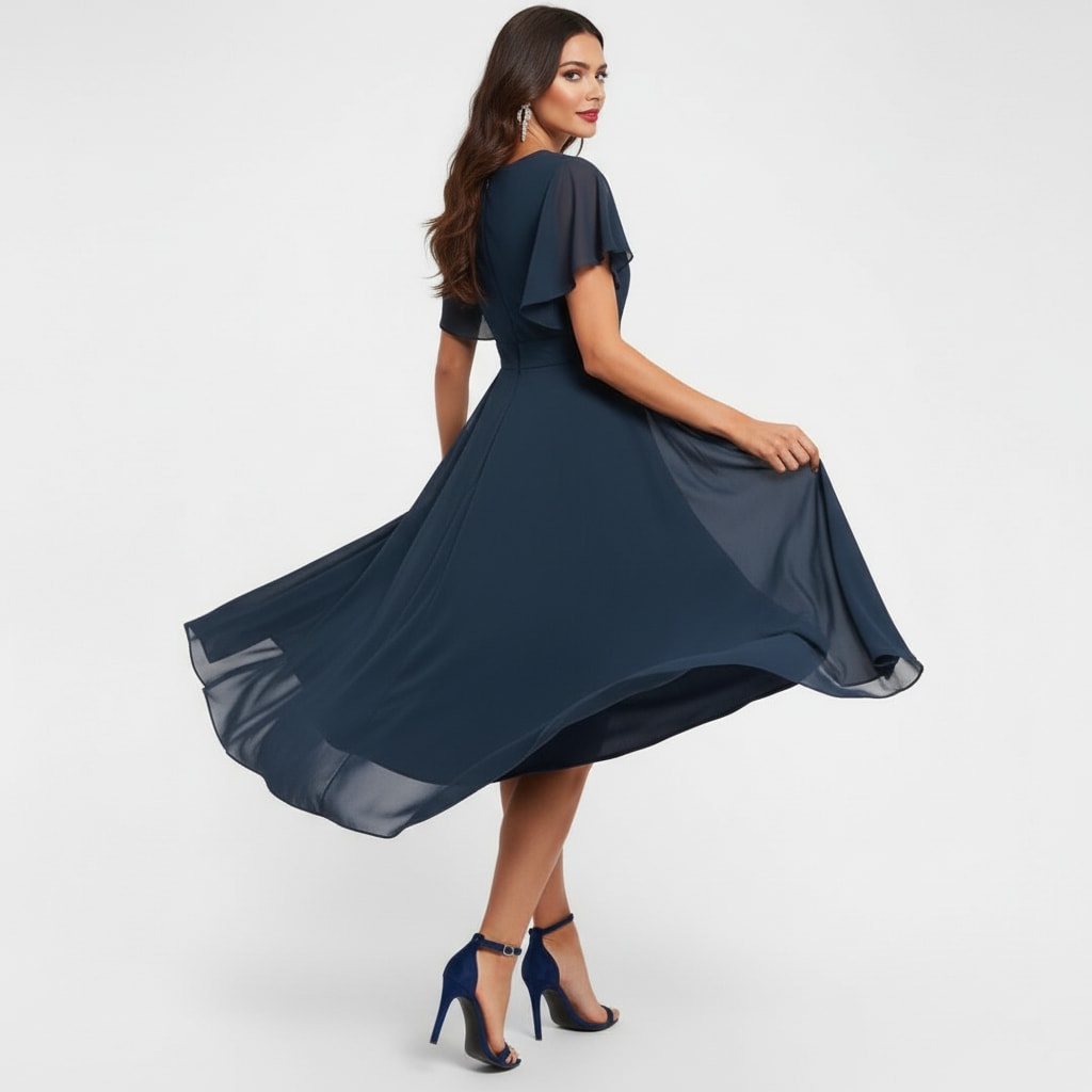 Women's Flutter Sleeve Homecoming Dress | Monica Watson_5