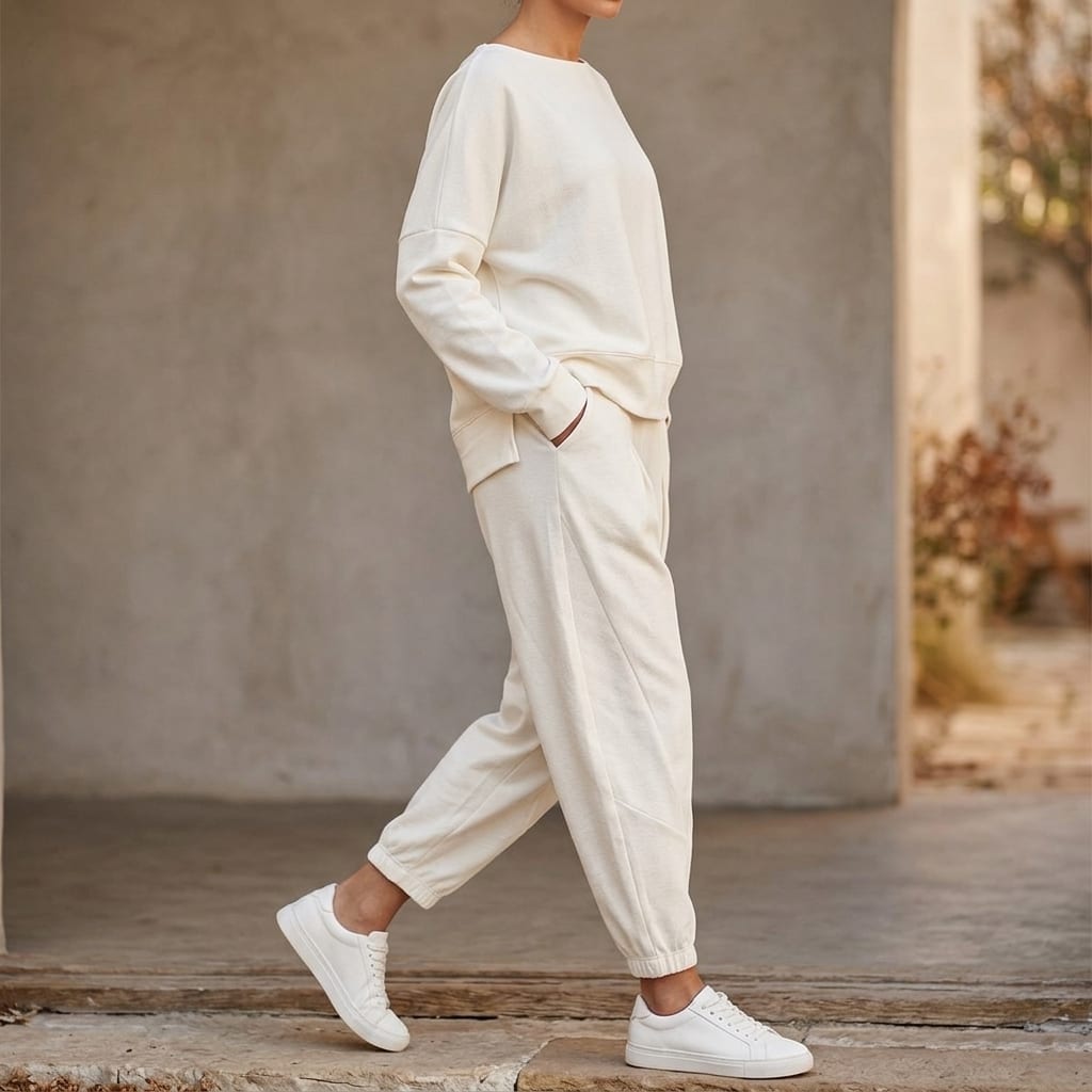 Women's Cotton Two-Piece Lounge Set | Paula_2