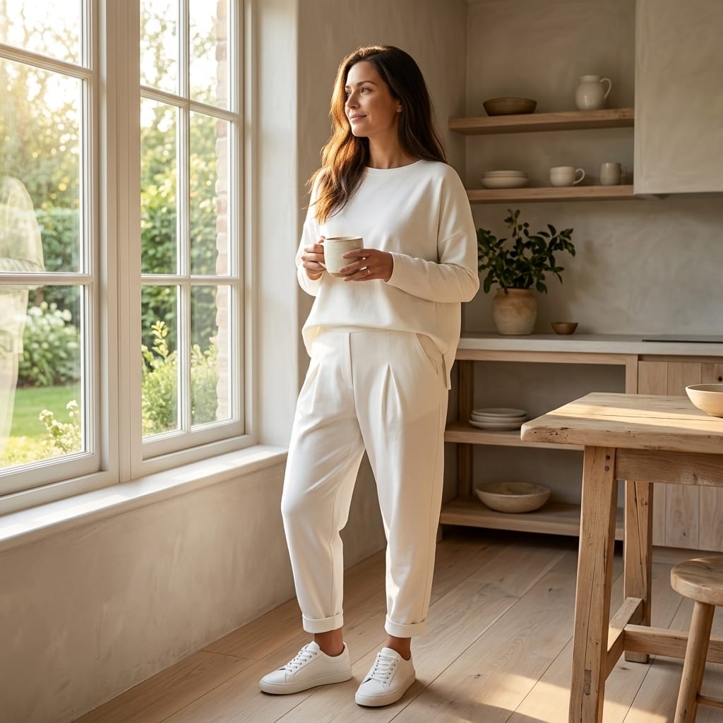 Women's Cotton Two-Piece Lounge Set | Paula_4