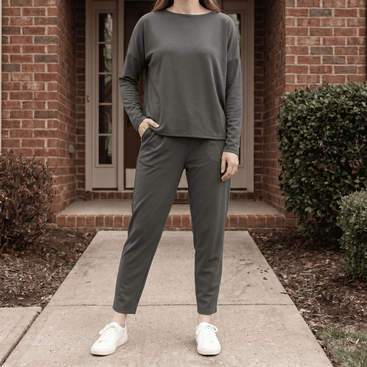 Women's Cotton Two-Piece Lounge Set | Paula_7
