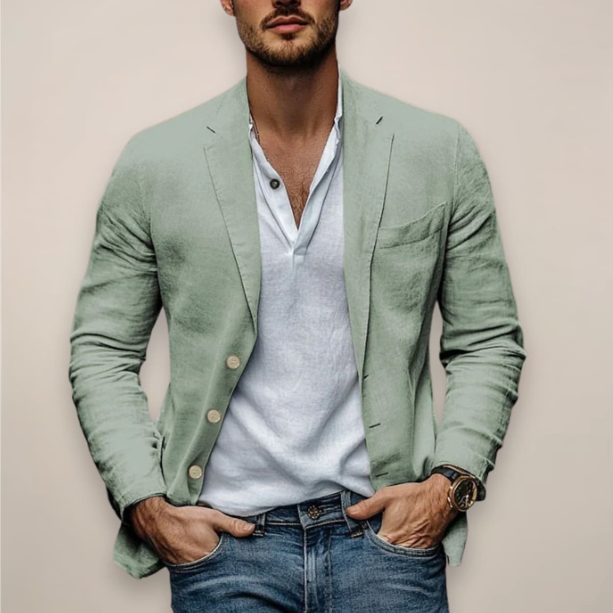 Men's Slim Fit Casual Blazer | Emlyn_4