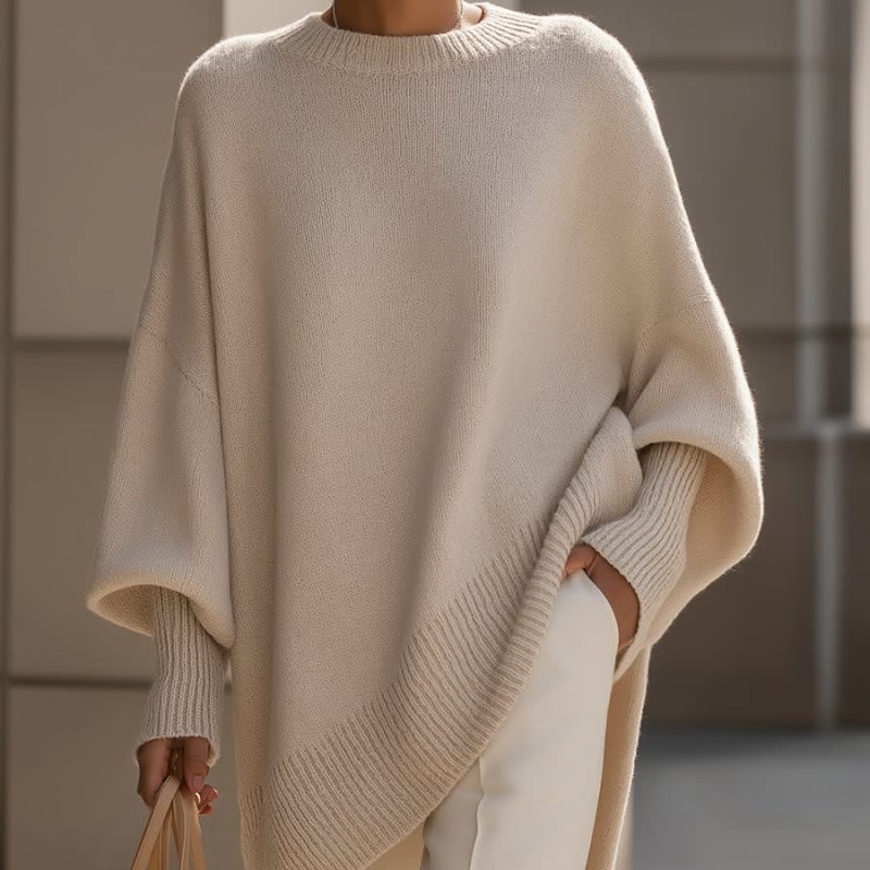 Women's Longline Knit Jumper | Rhoswen_1
