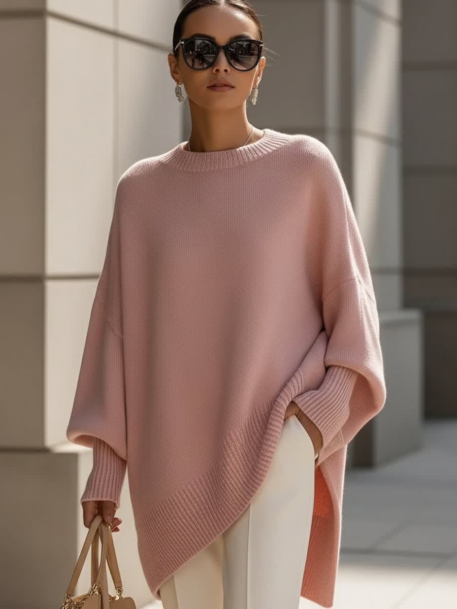 Women's Longline Knit Jumper | Rhoswen_2