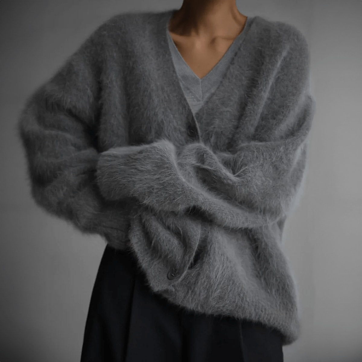 Women's Fluffy Knit Cardigan | Rosetta_10
