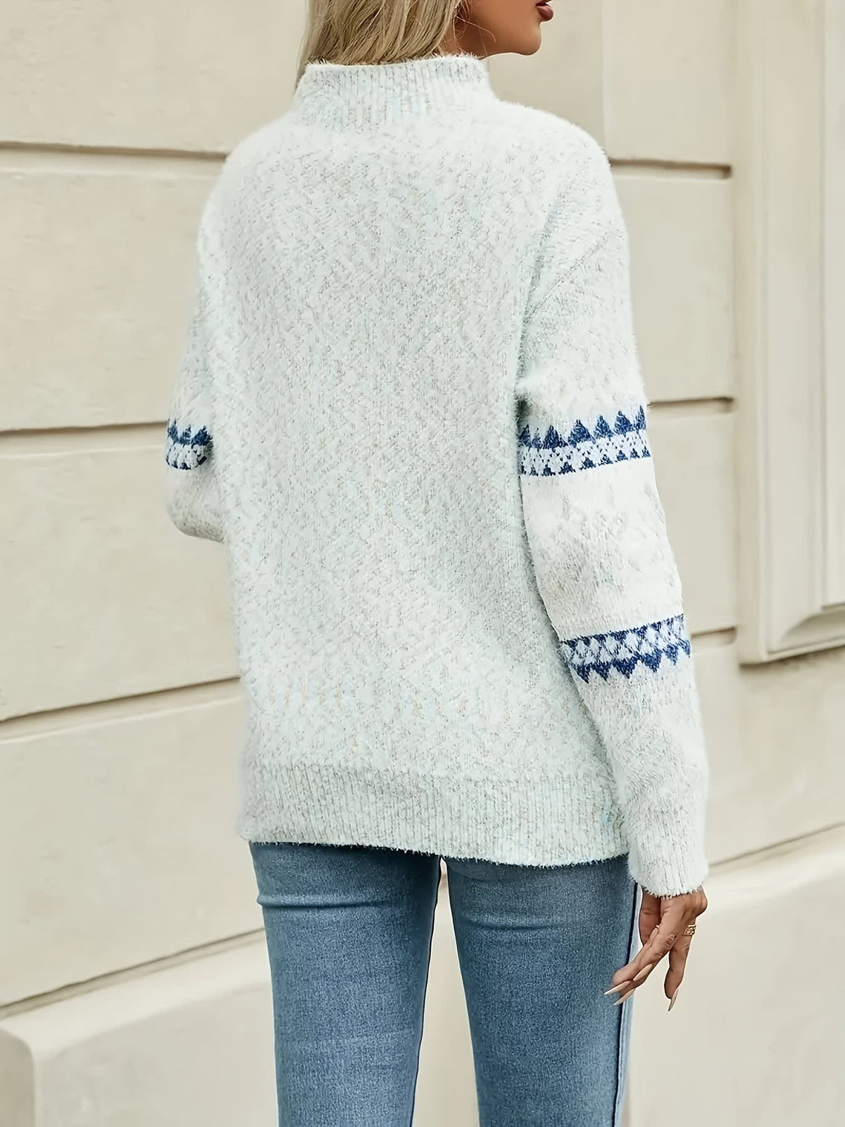 Women's Fuzzy Fair Isle Christmas Jumper | Caroline_4