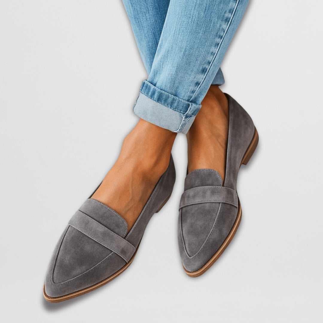 Women's Pointed Toe Suede Loafers | Norma_2