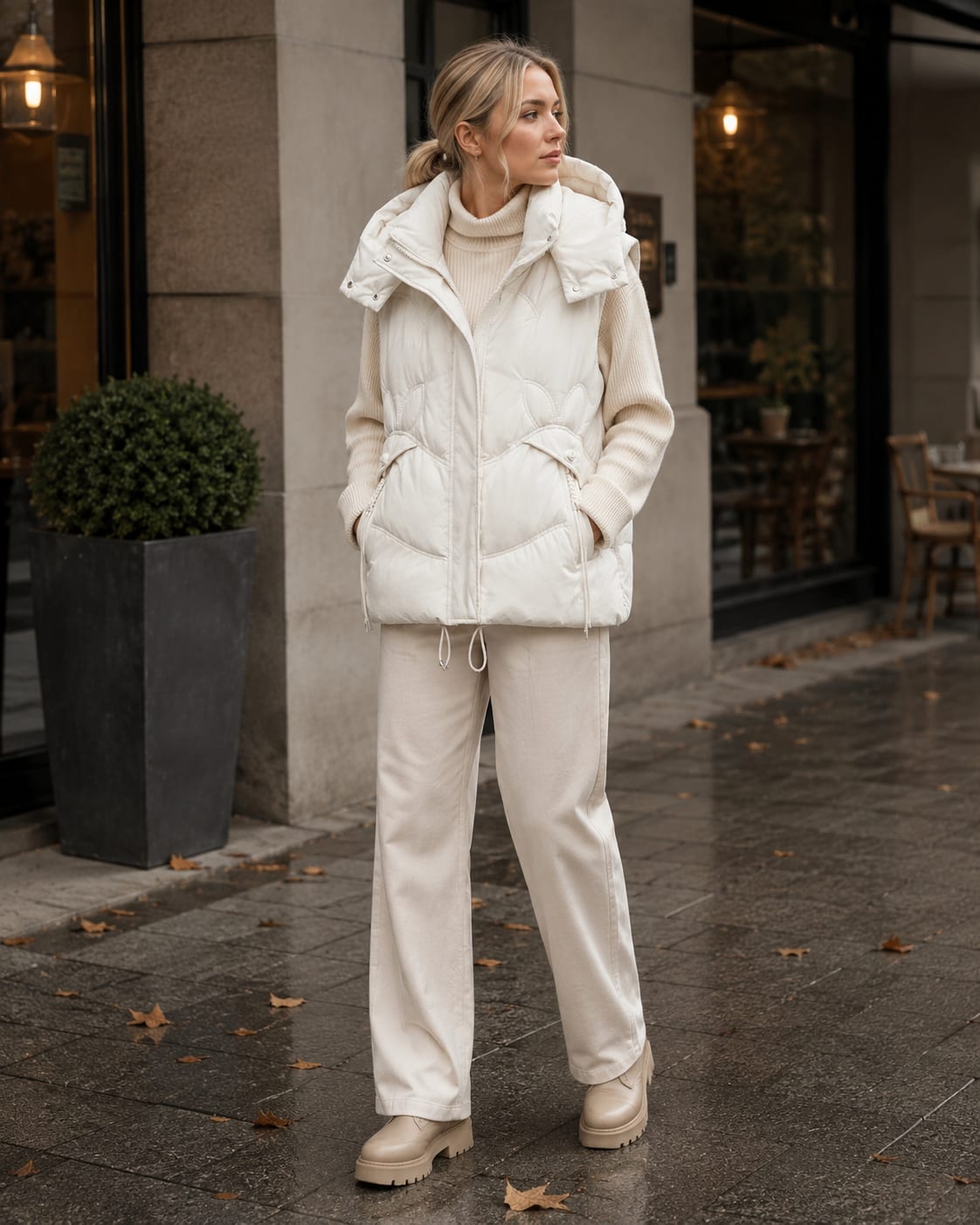 Women's Hooded Quilted Puffer Gilet | Annabel_2