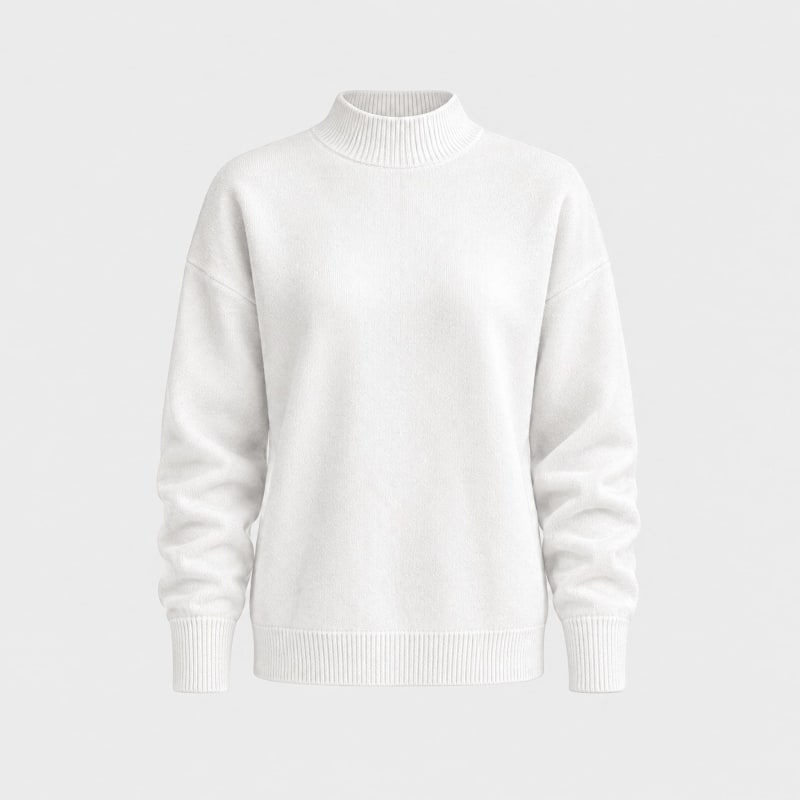 Women's Relaxed Fit Mock Neck Jumper | Jacqueline_1