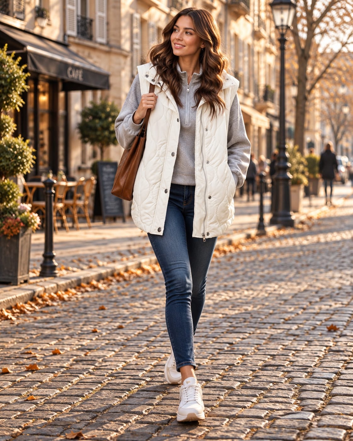 Women's Quilted Cropped Puffer Gilet | Elsie_2