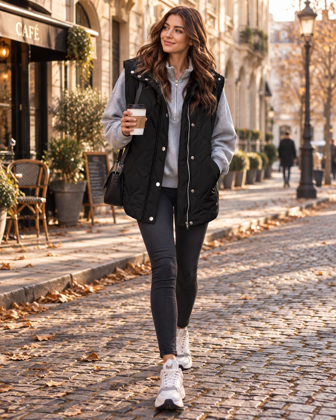 Women's Quilted Cropped Puffer Gilet | Elsie_9