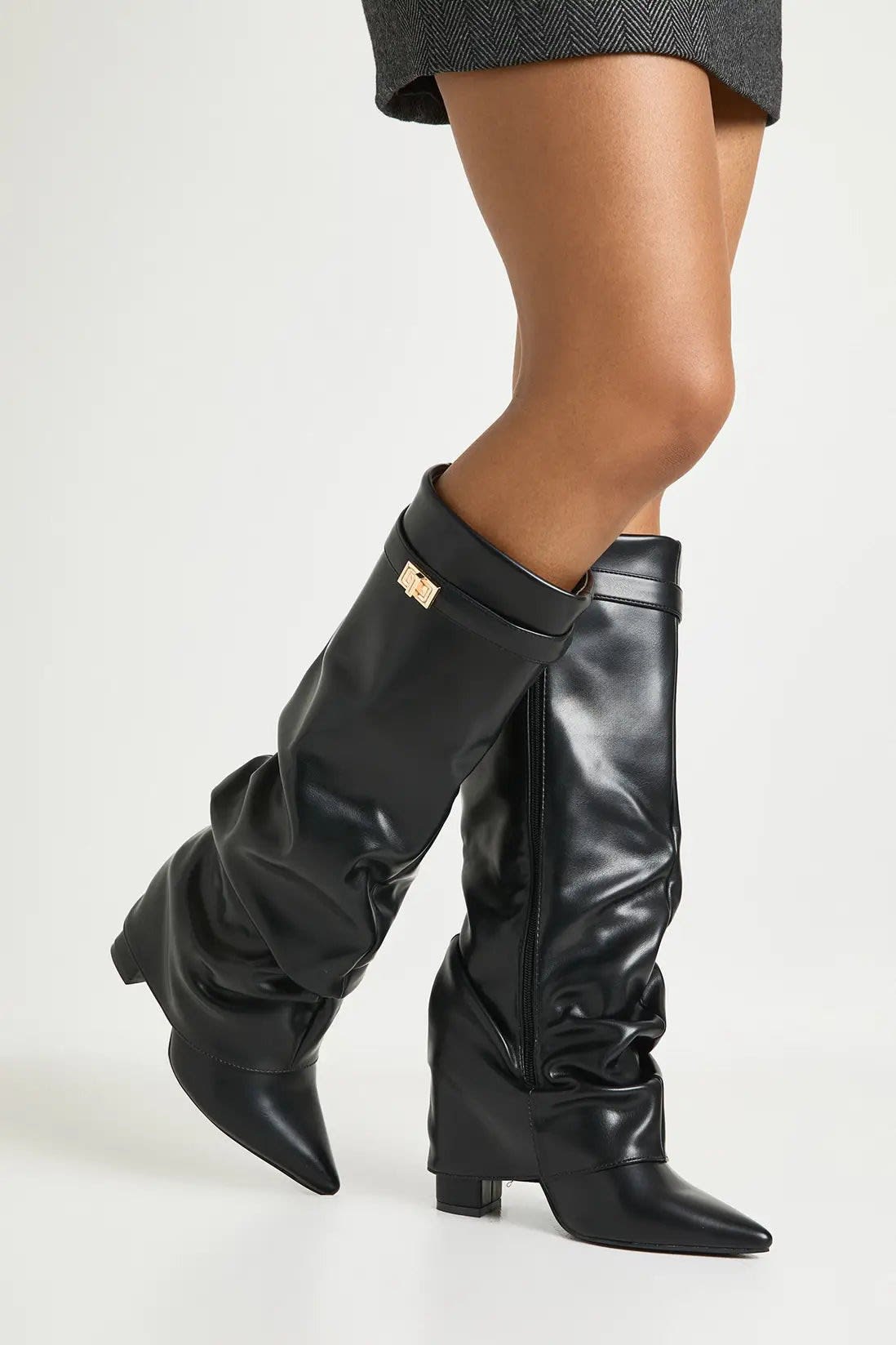 Women's Faux Suede Slouch Boots | Trudy_14
