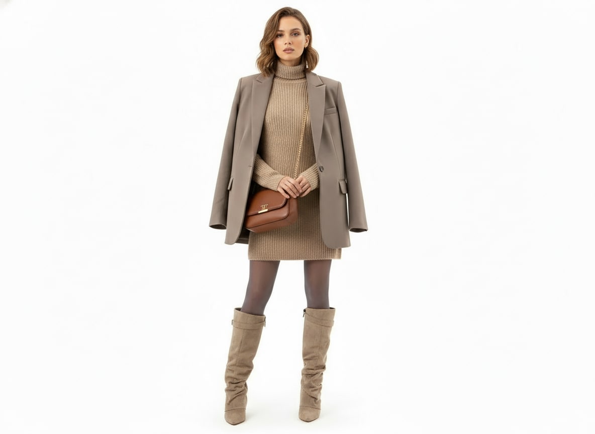 Women's Faux Suede Slouch Boots | Trudy_3