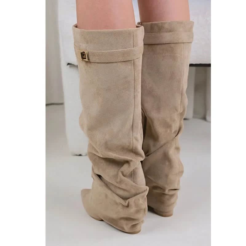 Women's Faux Suede Slouch Boots | Trudy_4