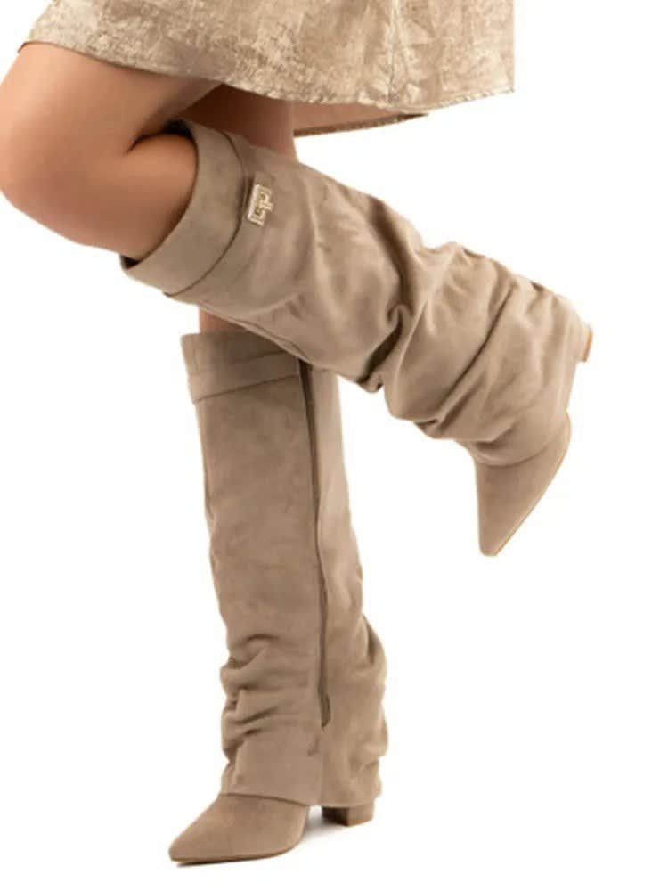 Women's Faux Suede Slouch Boots | Trudy_5