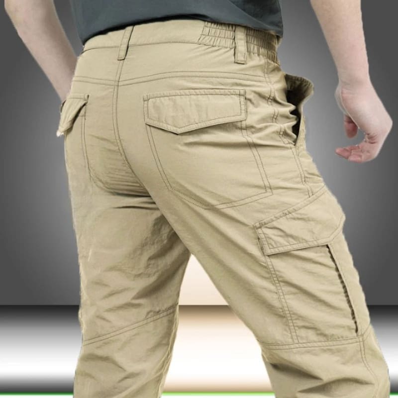 Men's Cotton Blend Stretch Cargo Trousers | Gordon_6