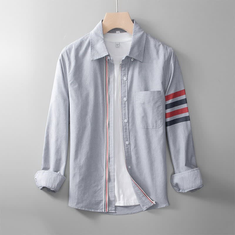 Men's Cotton Zip Front Shirt | Callum_2