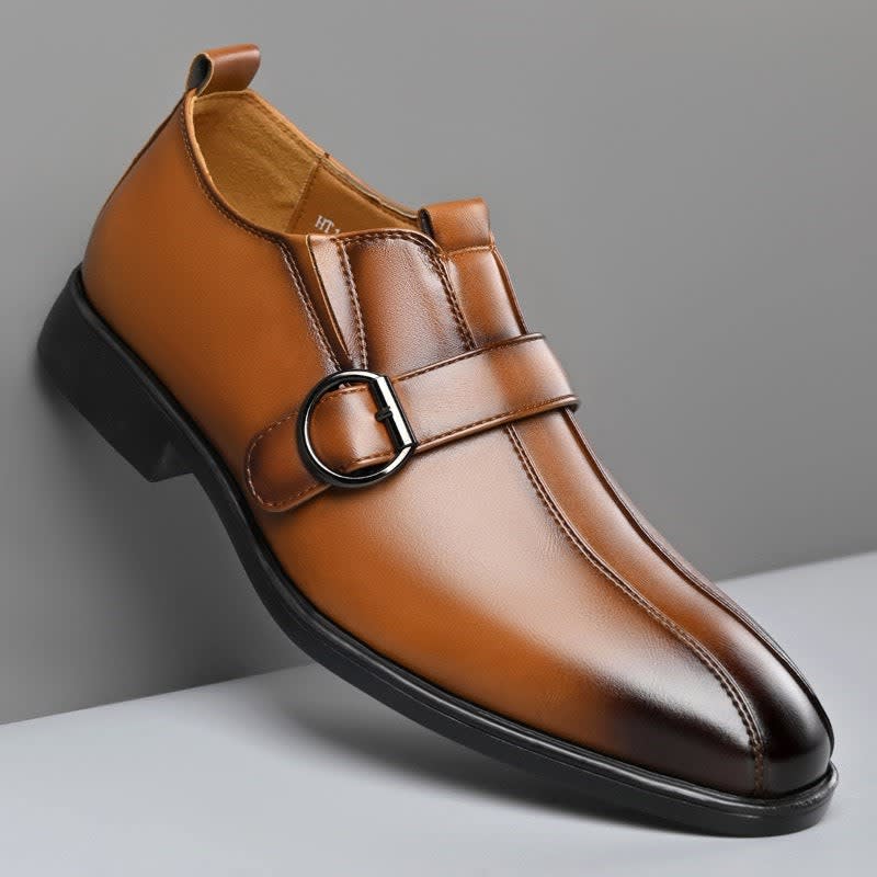 Men's Faux Leather Buckle Loafers | Harold_1
