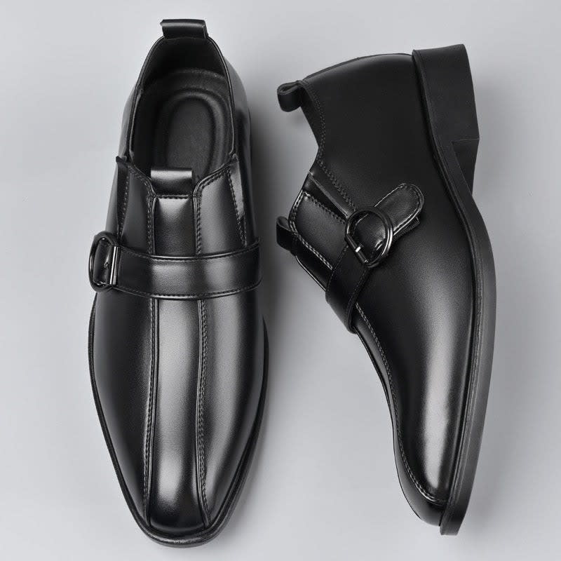 Men's Faux Leather Buckle Loafers | Harold_3