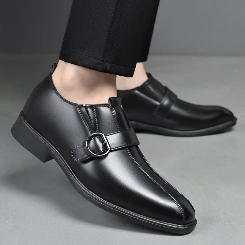 Men's Faux Leather Buckle Loafers | Harold_5