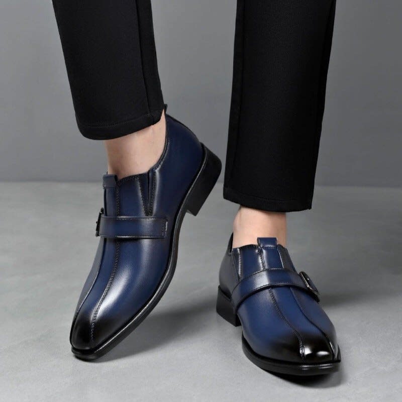 Men's Faux Leather Buckle Loafers | Harold_6