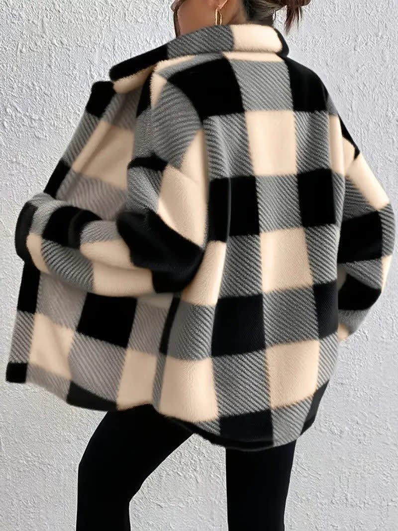 Women's Checked Fleece Shacket | Deirdre_12