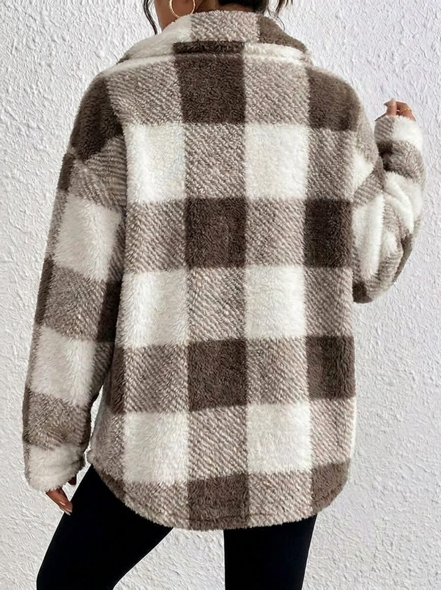 Women's Checked Fleece Shacket | Deirdre_15