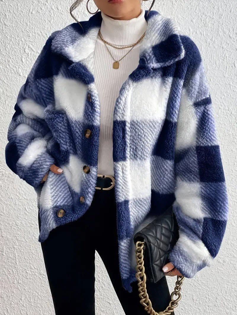 Women's Checked Fleece Shacket | Deirdre_17