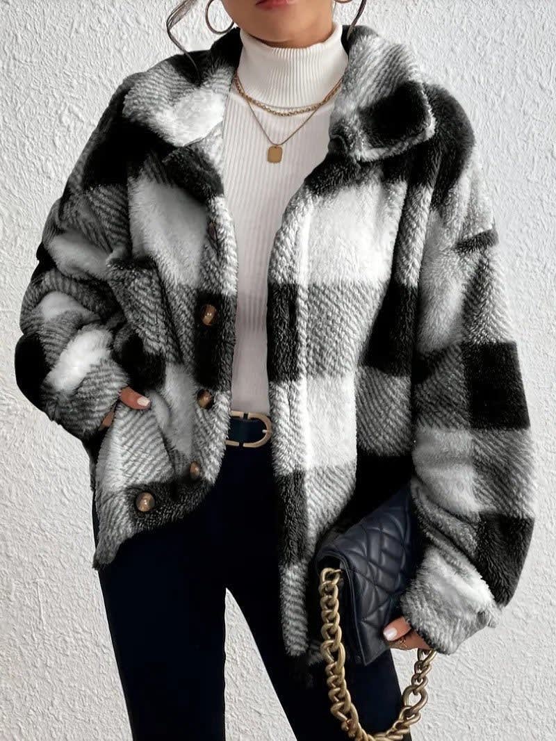 Women's Checked Fleece Shacket | Deirdre_6