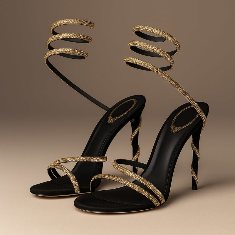 Women's Crystal Wrap Stiletto Sandals | Bridin_1