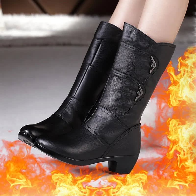 Women's Block Heel Mid Calf Boots | Lynette_3