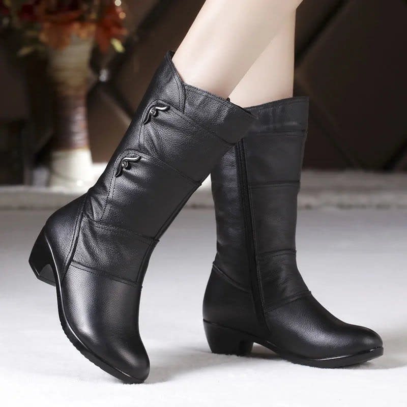 Women's Block Heel Mid Calf Boots | Lynette_5