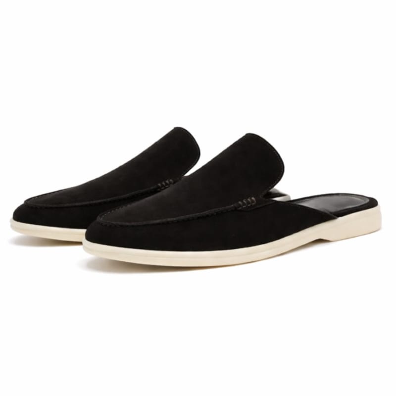 Men's Suede Look Backless Loafers | Mungo_1