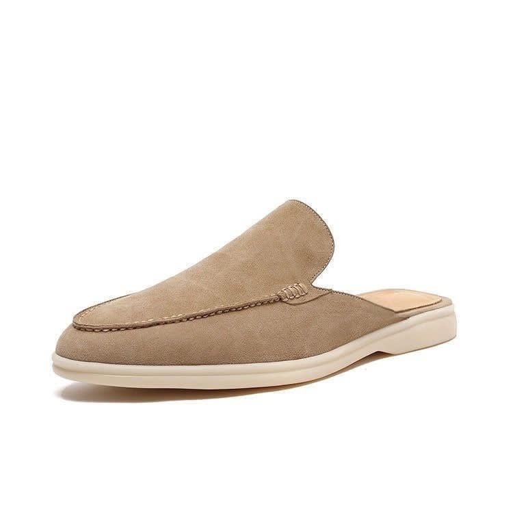 Men's Suede Look Backless Loafers | Mungo_3