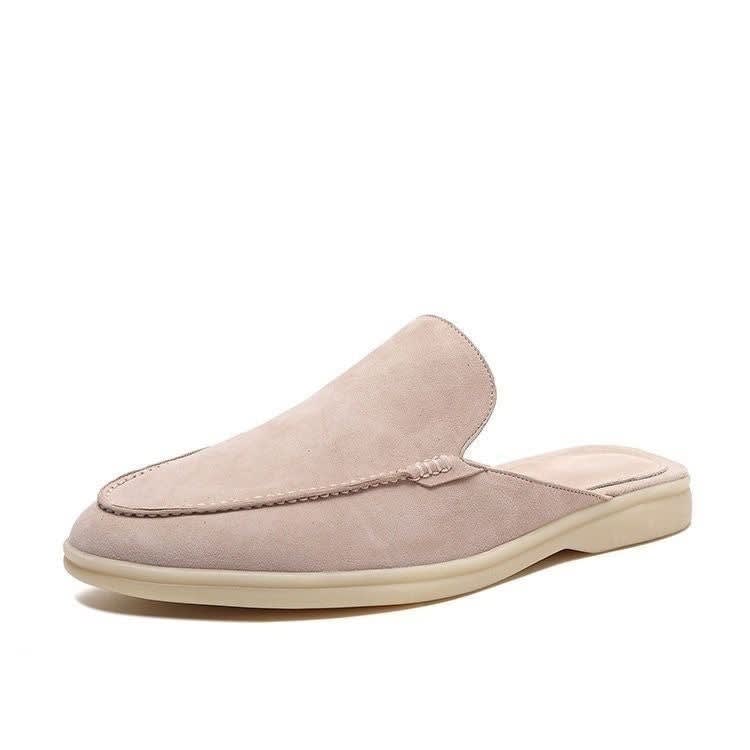 Men's Suede Look Backless Loafers | Mungo_5