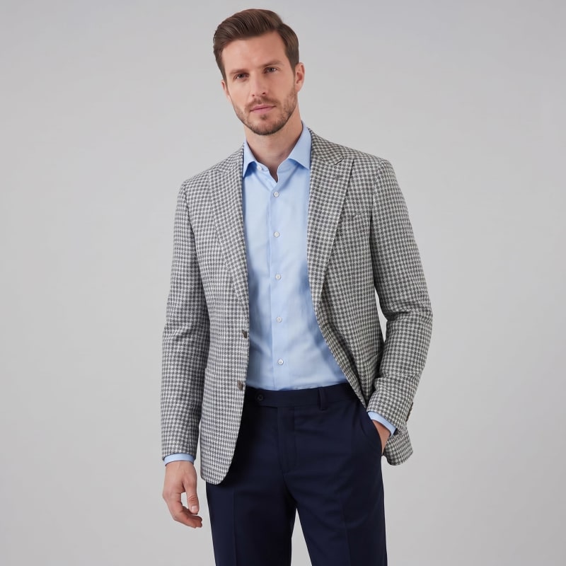 Men's Lightweight Houndstooth Blazer | Aaron_1