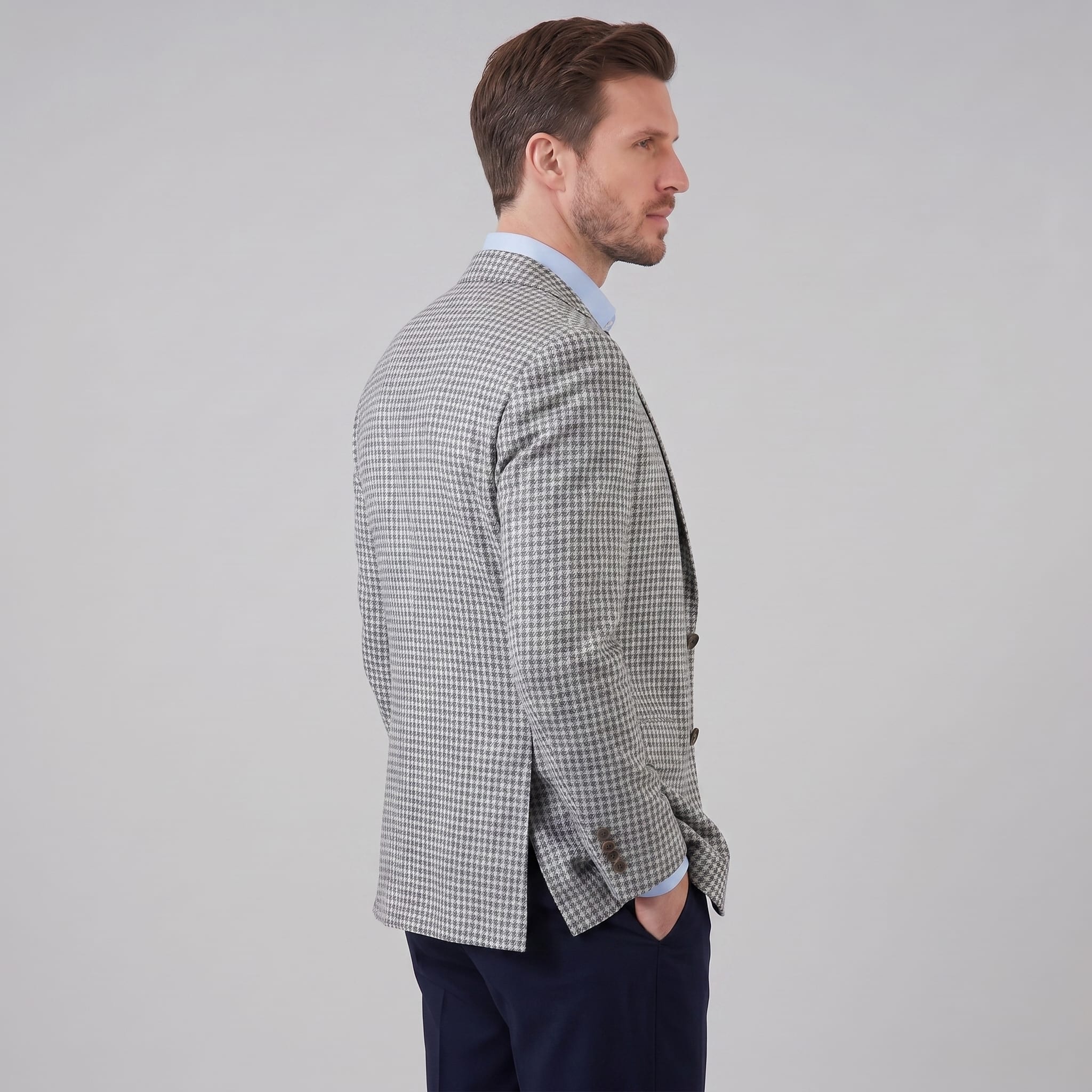 Men's Lightweight Houndstooth Blazer | Aaron_2