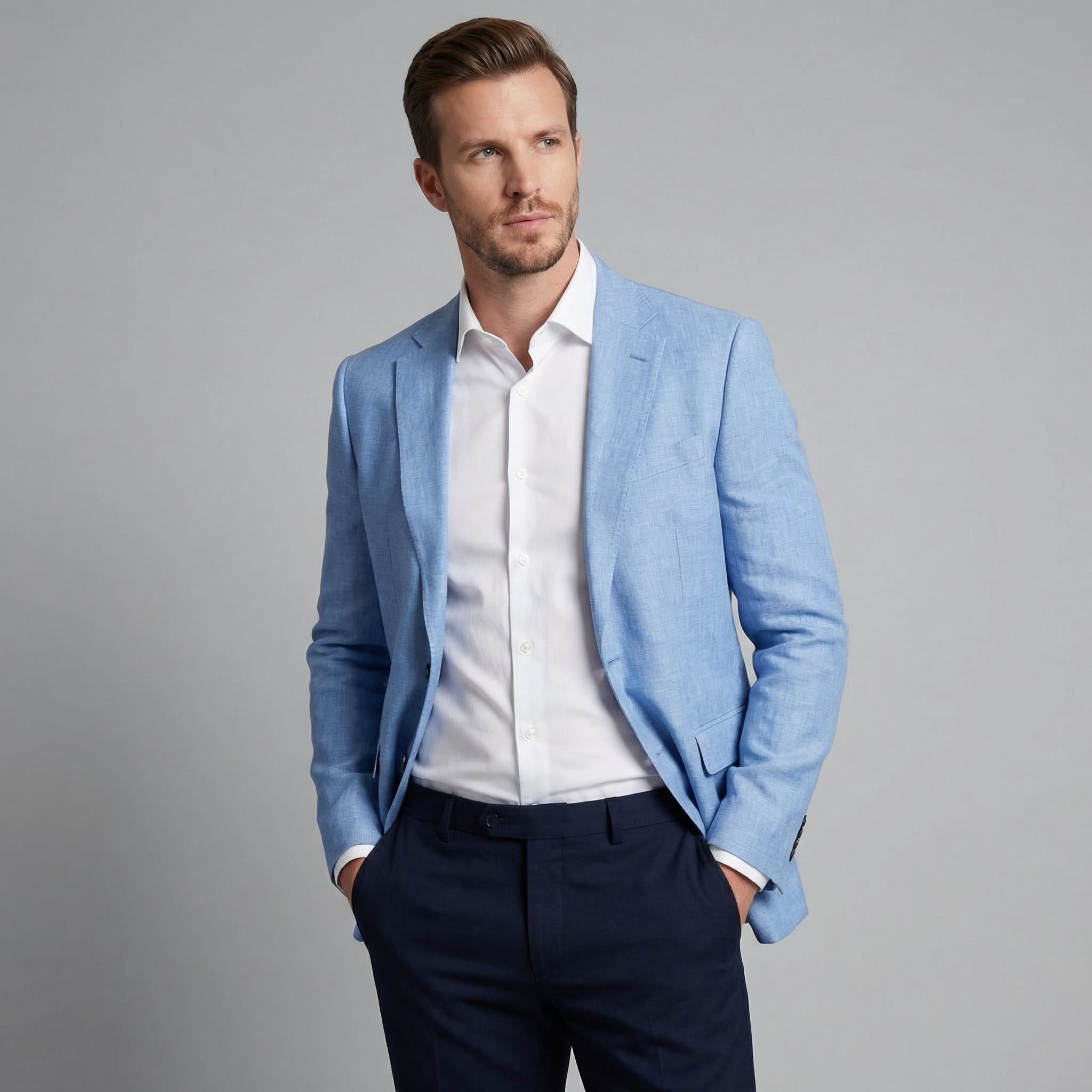 Men's Lightweight Linen Blazer | Ethan_6
