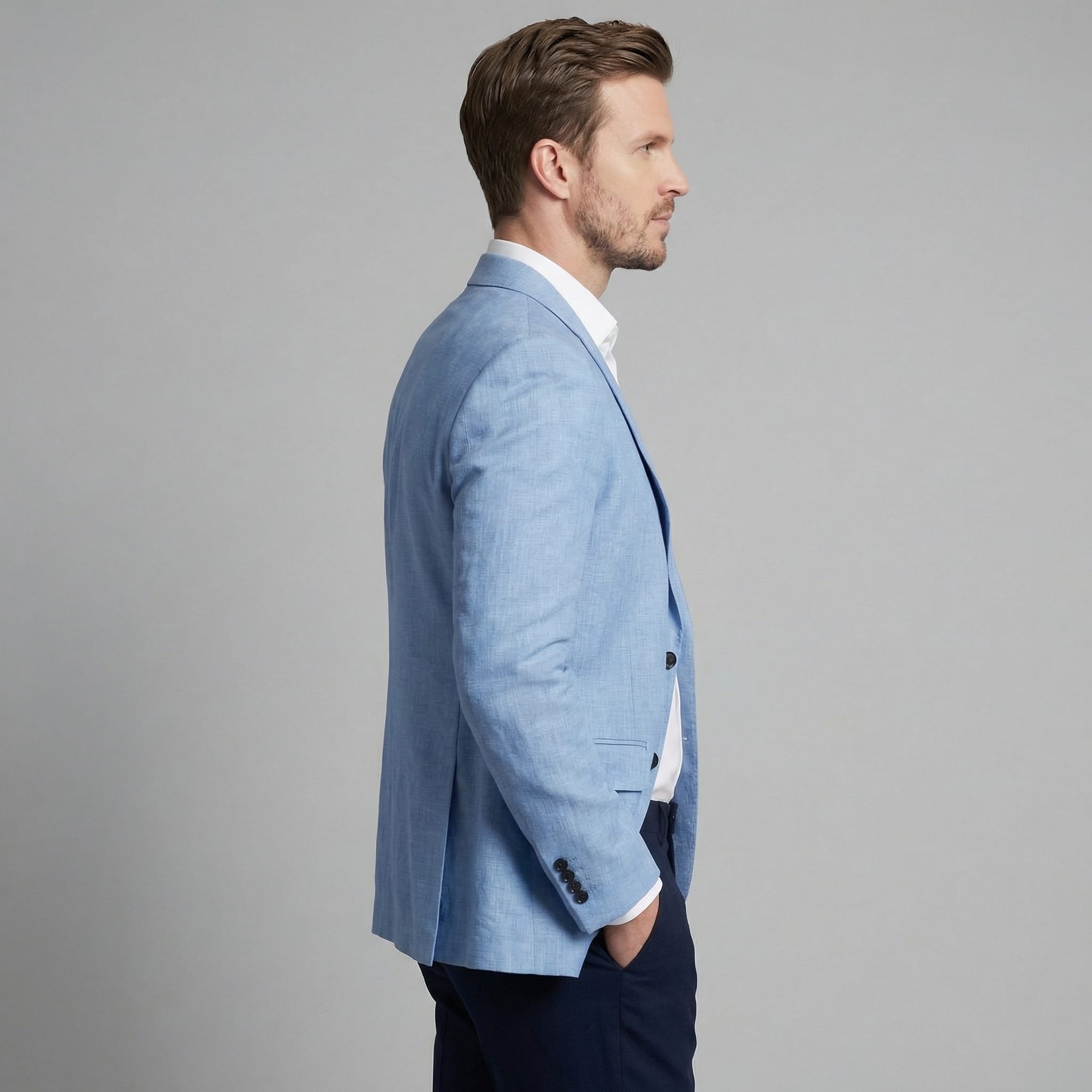 Men's Lightweight Linen Blazer | Ethan_7
