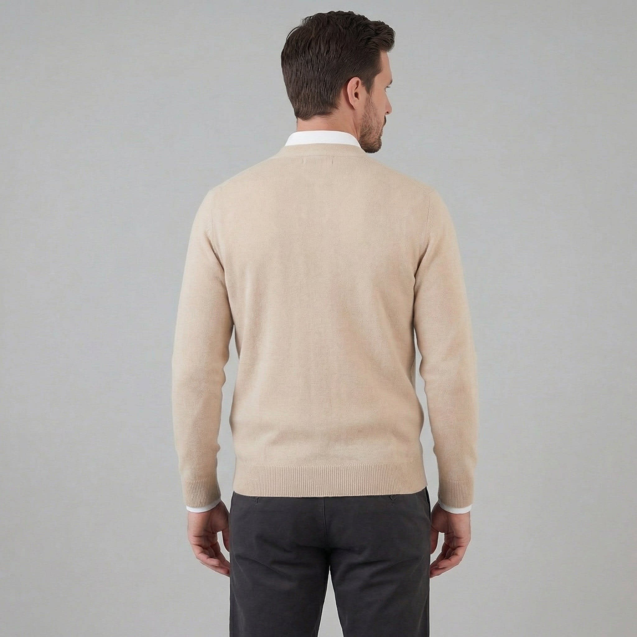 Men's Knit V-Neck Cardigan | Ned_12