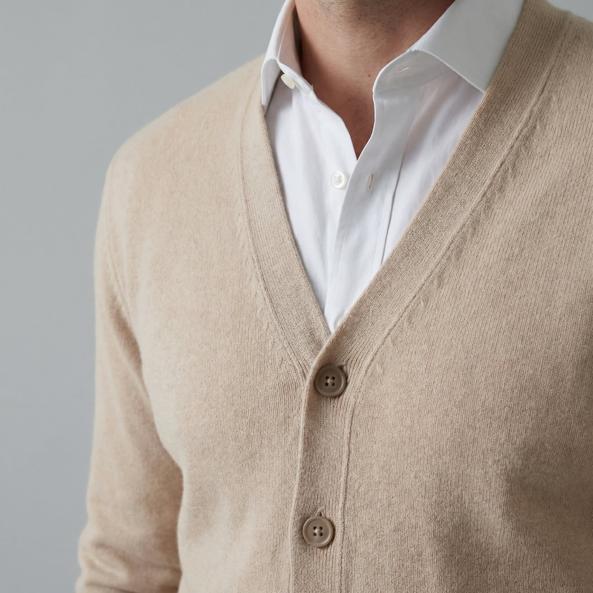 Men's Knit V-Neck Cardigan | Ned_13