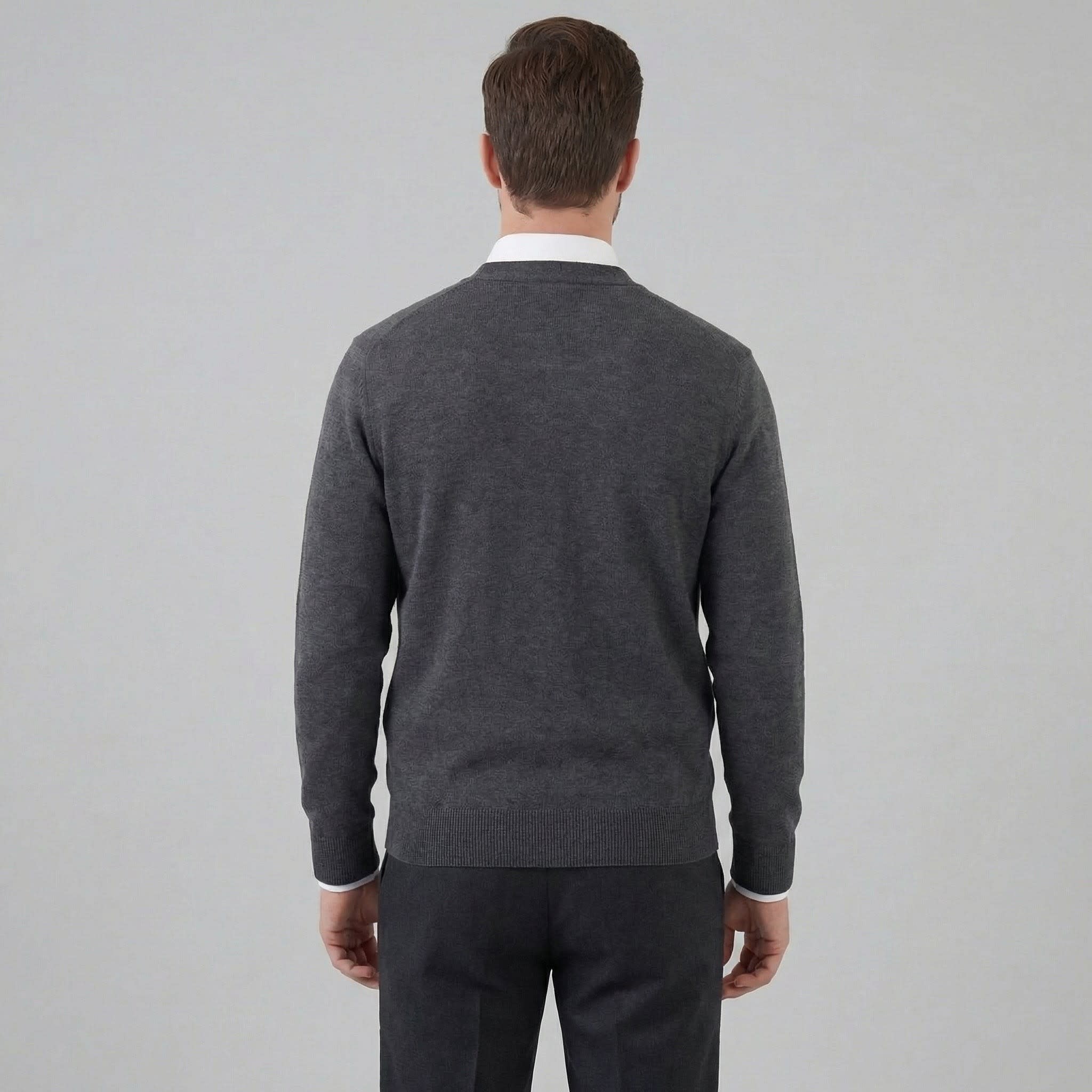 Men's Knit V-Neck Cardigan | Ned_17