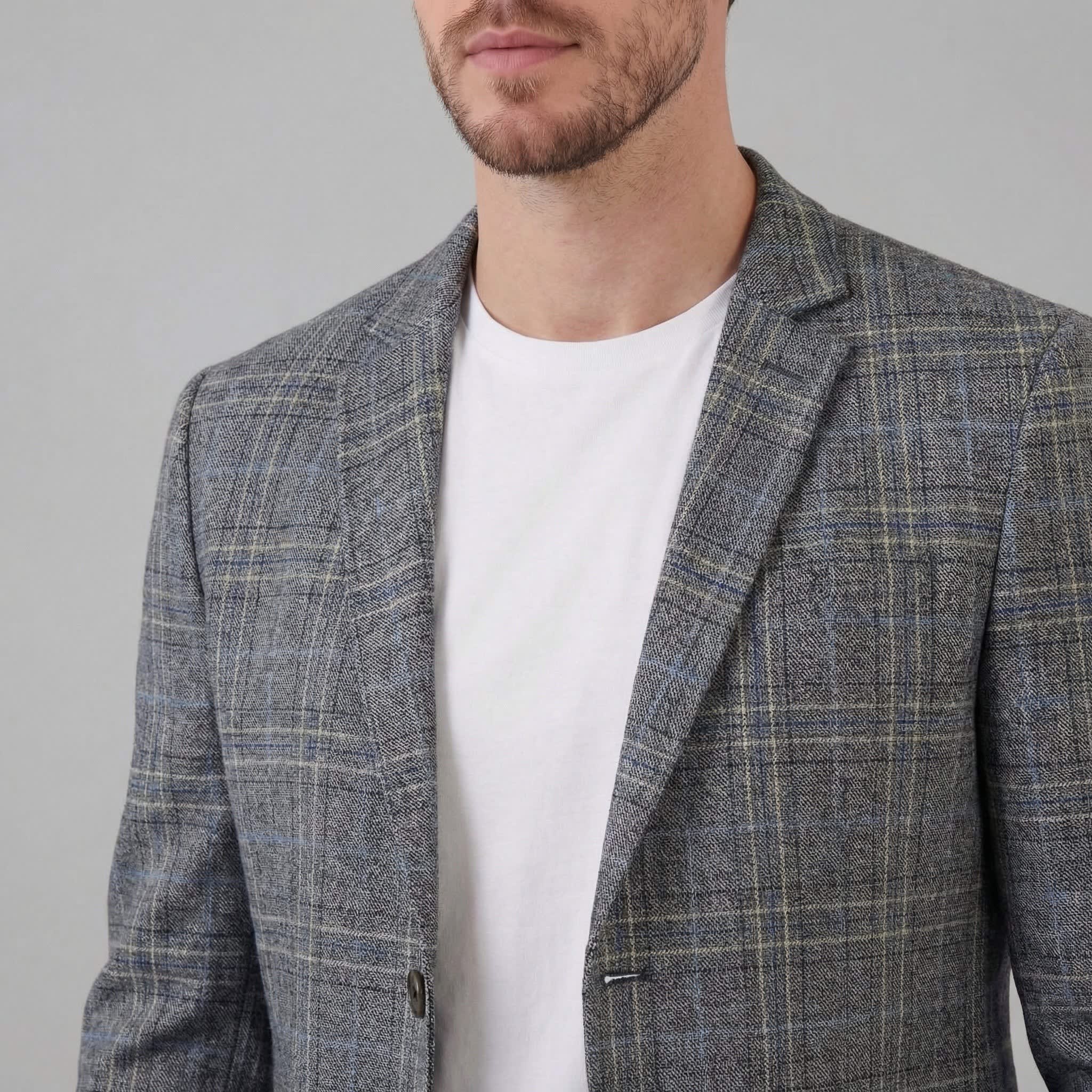 Men's Lightweight Checked Blazer | Kian_4
