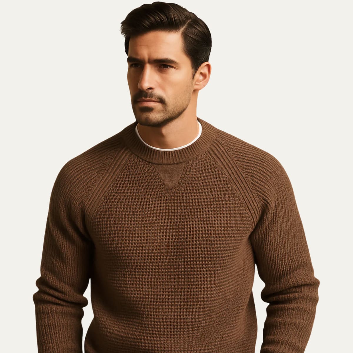 Men's Ribbed Cotton Jumper | Luca_2