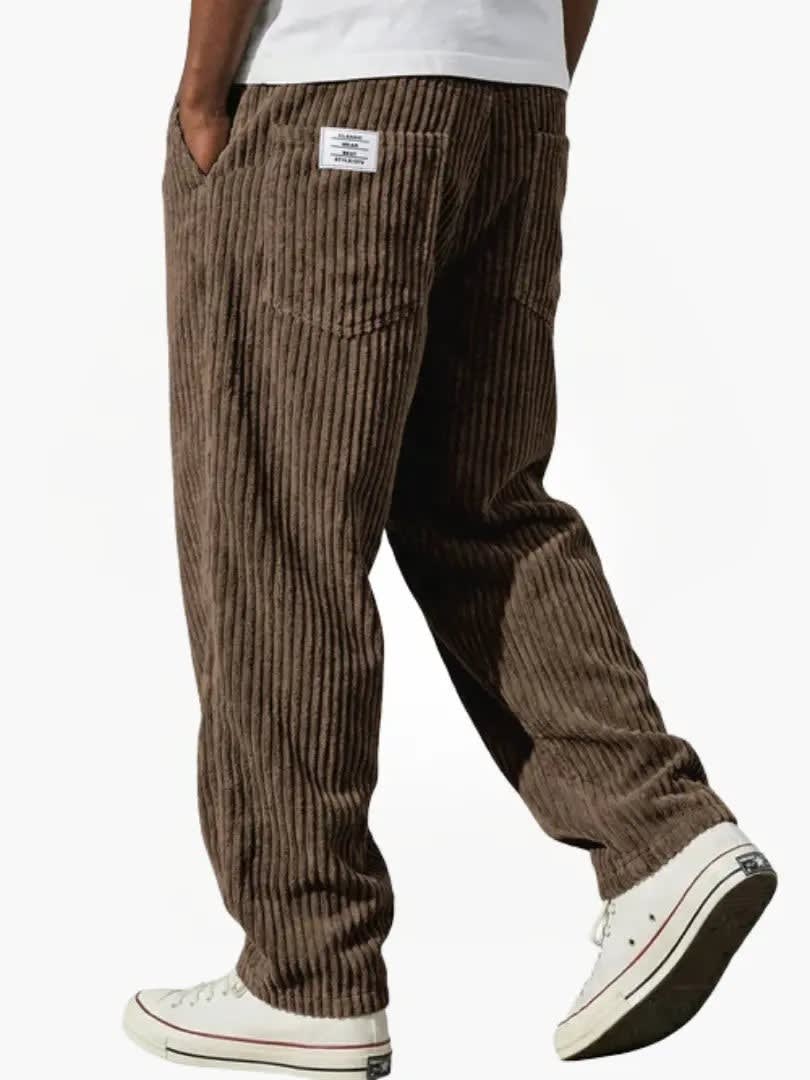 Men's Corduroy Straight-Leg Trousers | Randolph_10