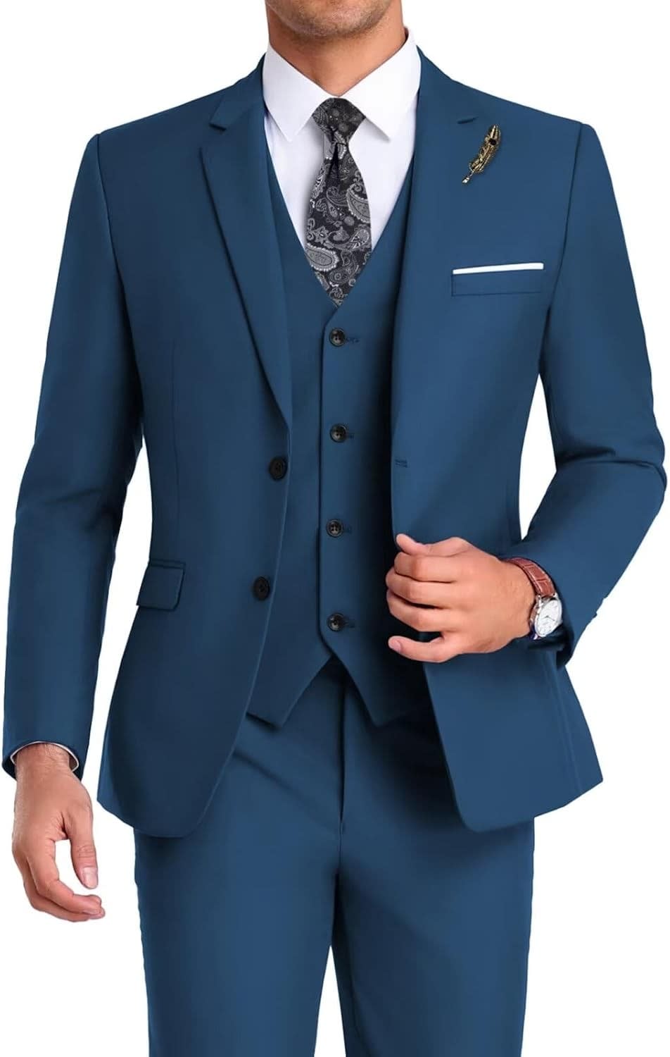 Men's Single Breasted Three Piece Wedding Suit | Dominic_20